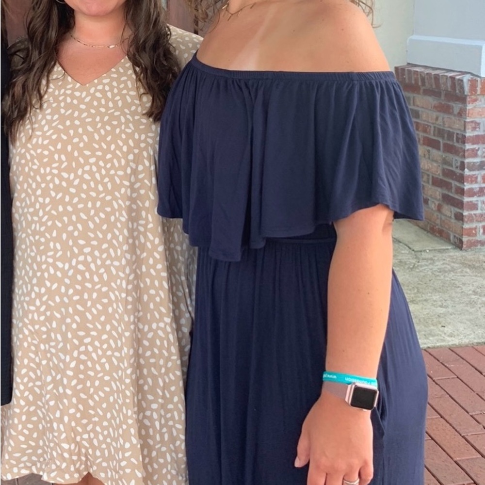 Baby off the shoulder dresses maxi dress